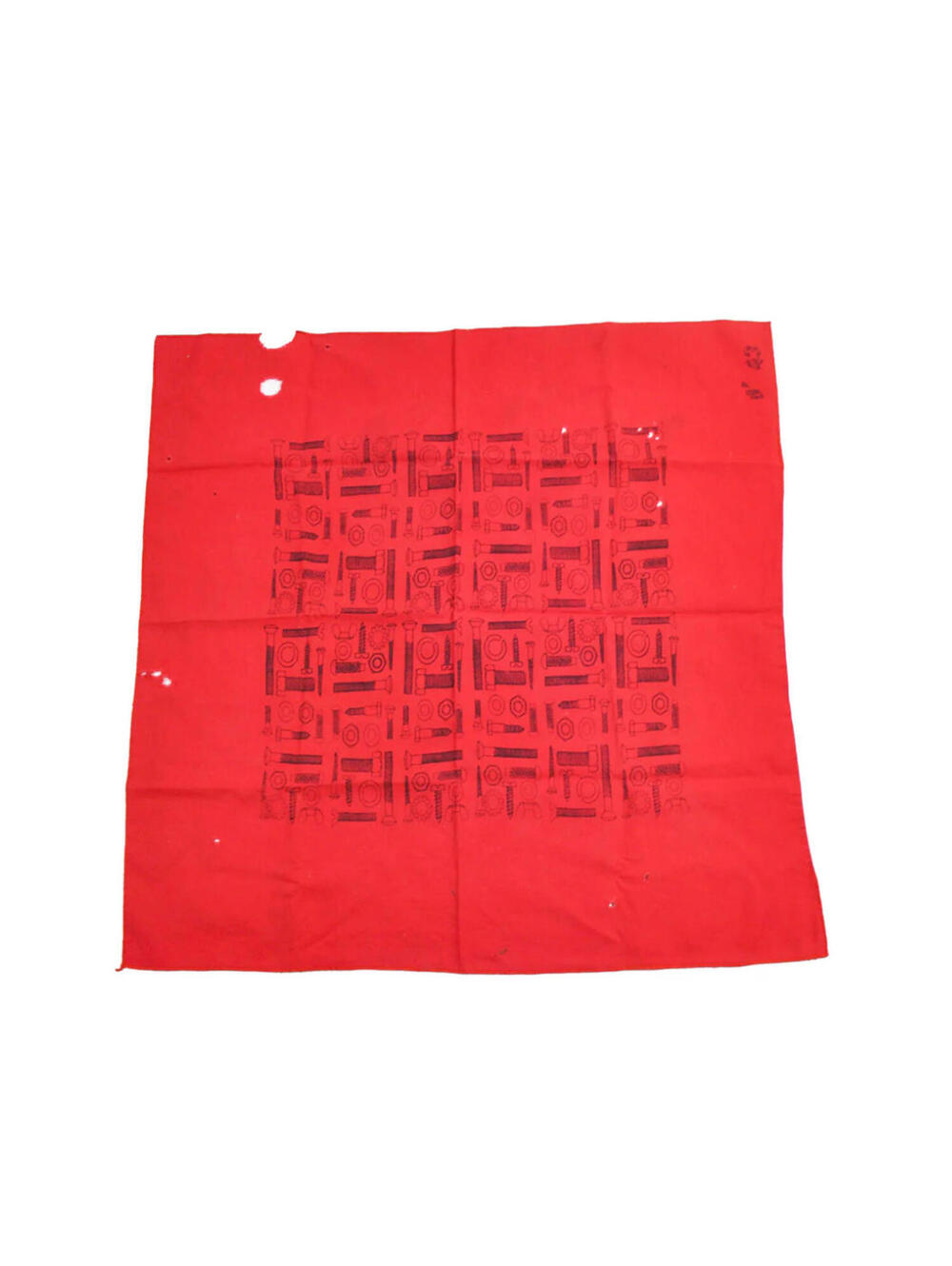 Vintage Screws and Bolts 90s Red Construction Bandana